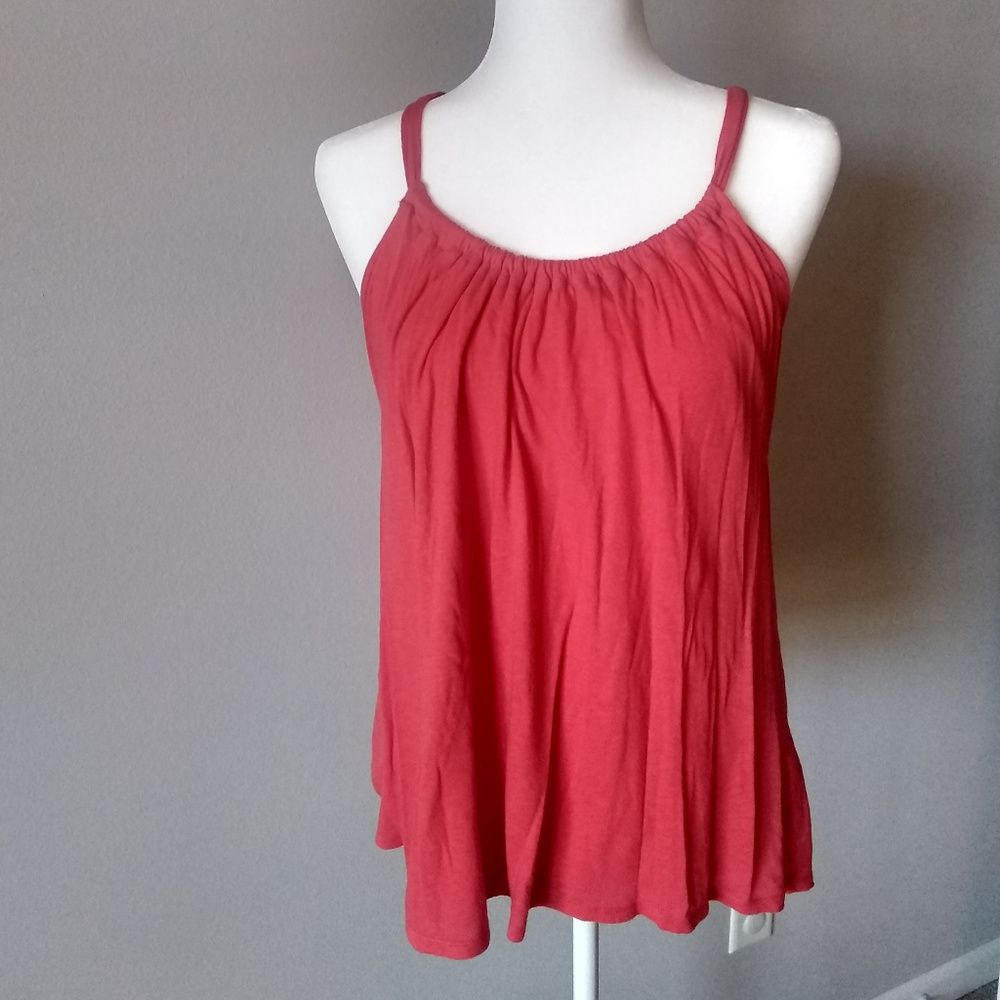 Express, coral colored, double layered tank top